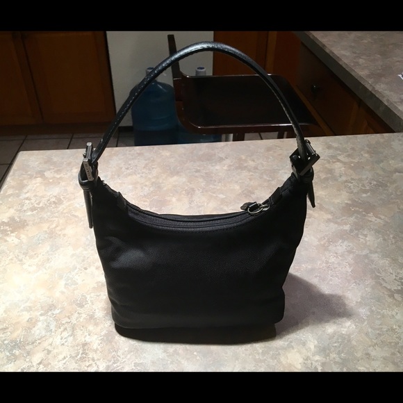 Coach Handbags - Coach Black Nylon & Leather Mini Tote Bag